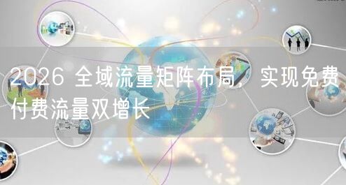 2026 全域流量矩阵布局，实现免费付费流量双增长