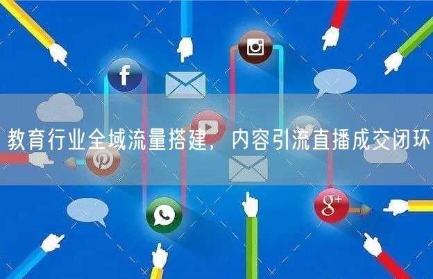 教育行业全域流量搭建，内容引流直播成交闭环