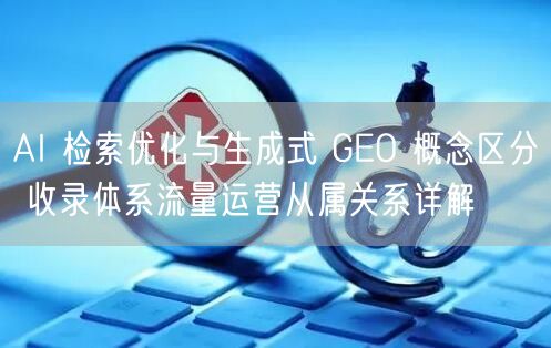 AI 检索优化与生成式 GEO 概念区分 收录体系流量运营从属关系详解