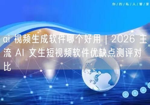 ai 视频生成软件哪个好用｜2026 主流 AI 文生短视频软件优缺点测评对比