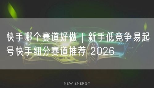 快手哪个赛道好做｜新手低竞争易起号快手细分赛道推荐 2026