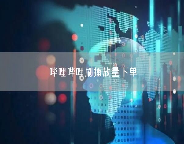 哔哩哔哩刷播放量下单