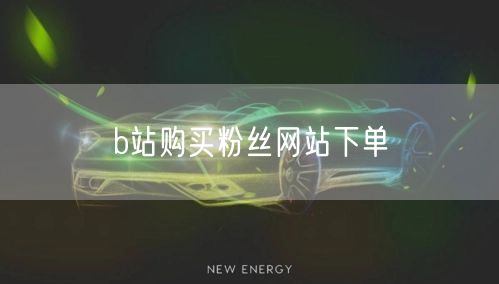 b站购买粉丝网站下单