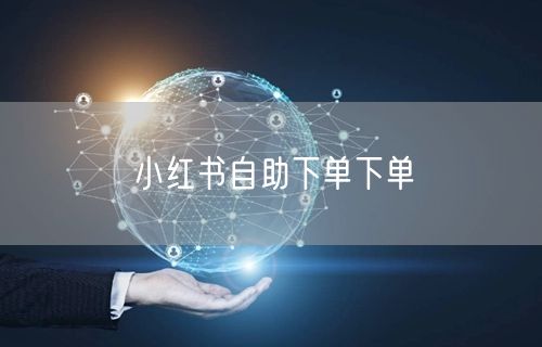 小红书自助下单下单