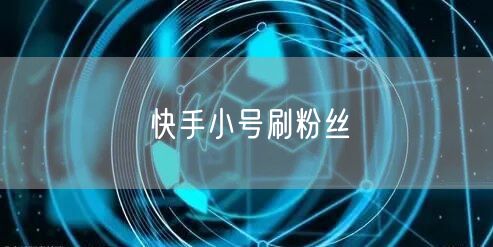 快手小号刷粉丝