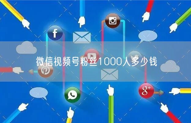 微信视频号粉丝1000人多少钱
