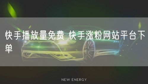 快手播放量免费 快手涨粉网站平台下单