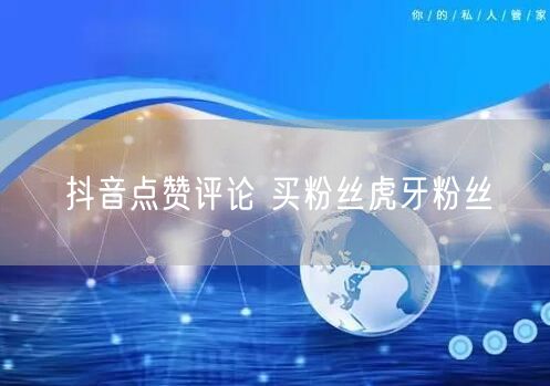 抖音点赞评论 买粉丝虎牙粉丝