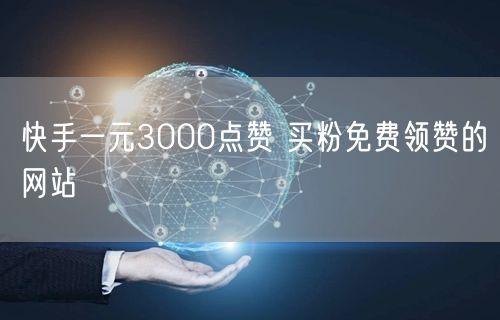 快手一元3000点赞 买粉免费领赞的网站