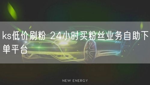 ks低价刷粉 24小时买粉丝业务自助下单平台