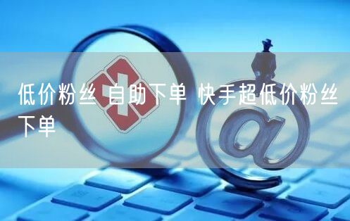 低价粉丝 自助下单 快手超低价粉丝下单