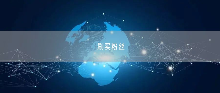 刷买粉丝