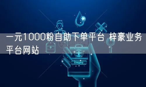 一元1000粉自助下单平台 梓豪业务平台网站