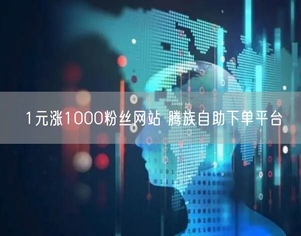1元涨1000粉丝网站 腾族自助下单平台