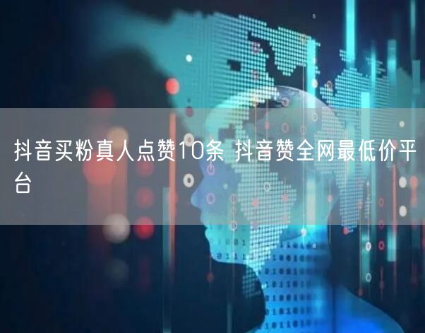 抖音买粉真人点赞10条 抖音赞全网最低价平台