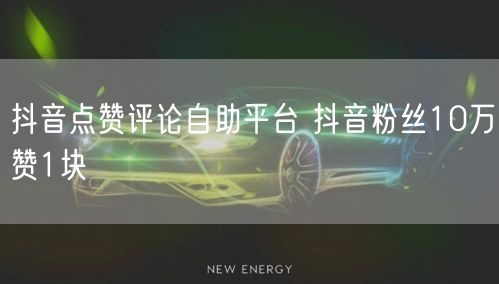 抖音点赞评论自助平台 抖音粉丝10万赞1块