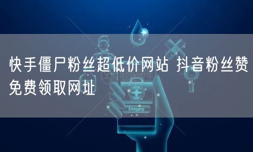 快手僵尸粉丝超低价网站 抖音粉丝赞免费领取网址