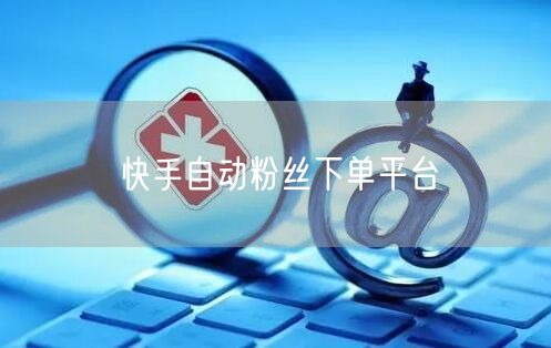 快手自动粉丝下单平台