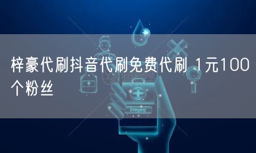梓豪代刷抖音代刷免费代刷 1元100个粉丝