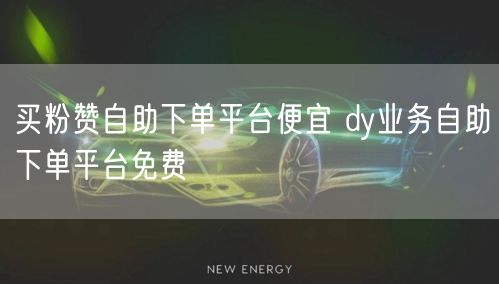 买粉赞自助下单平台便宜 dy业务自助下单平台免费