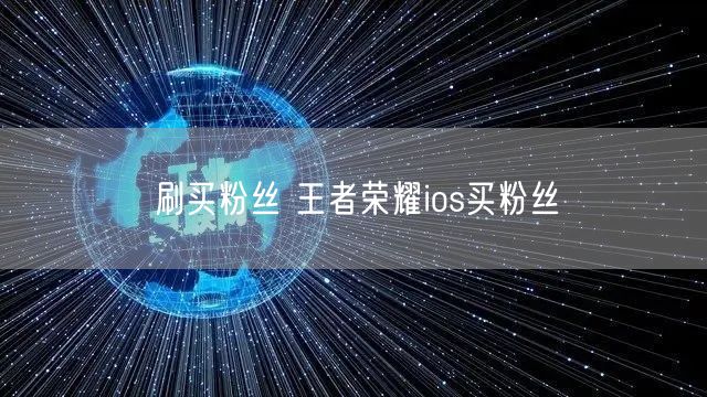 刷买粉丝 王者荣耀ios买粉丝