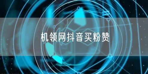 机领网抖音买粉赞