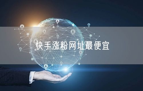 快手涨粉网址最便宜