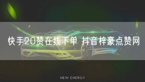 快手20赞在线下单 抖音梓豪点赞网