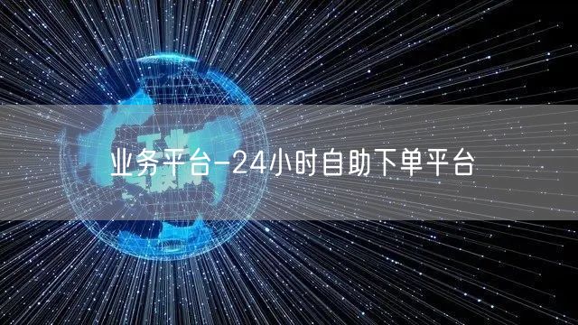 业务平台-24小时自助下单平台