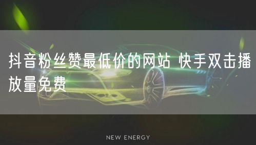 抖音粉丝赞最低价的网站 快手双击播放量免费