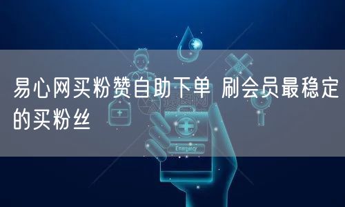 易心网买粉赞自助下单 刷会员最稳定的买粉丝