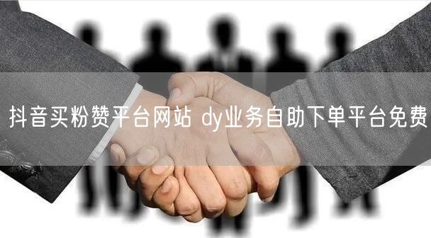 抖音买粉赞平台网站 dy业务自助下单平台免费